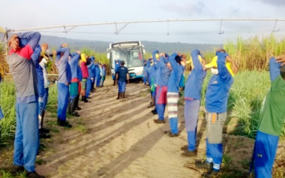 Ginástica Laboral no Campo do Açúcar Alegre